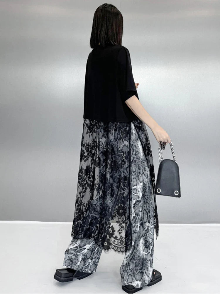 Darcelle Lace Bottom Tunic