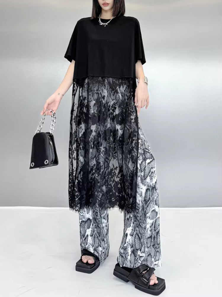 Darcelle Lace Bottom Tunic