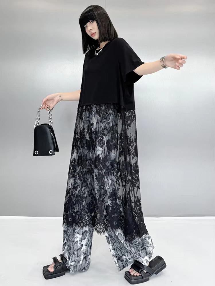 Darcelle Lace Bottom Tunic