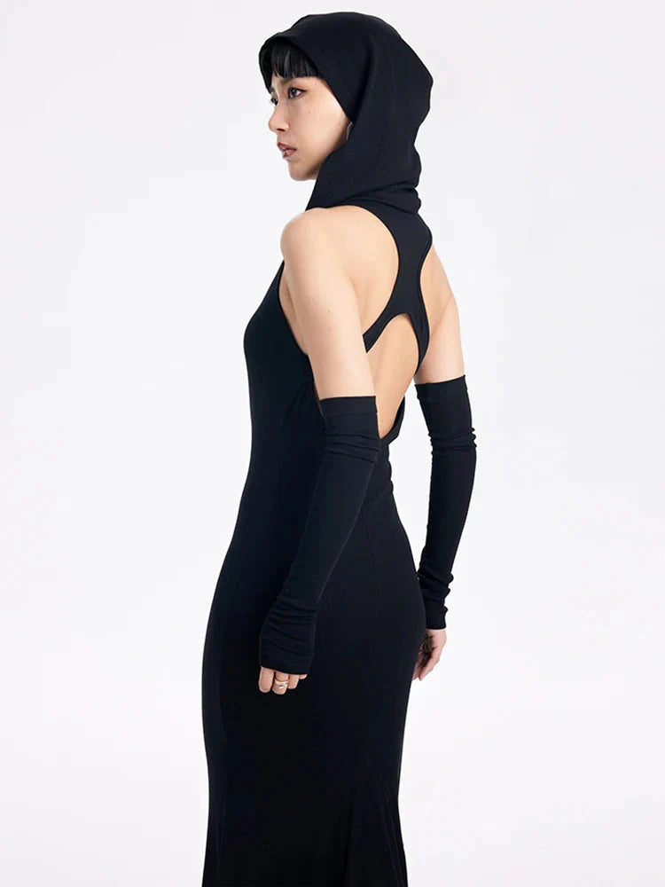Witcheria Backless Hooded Dress