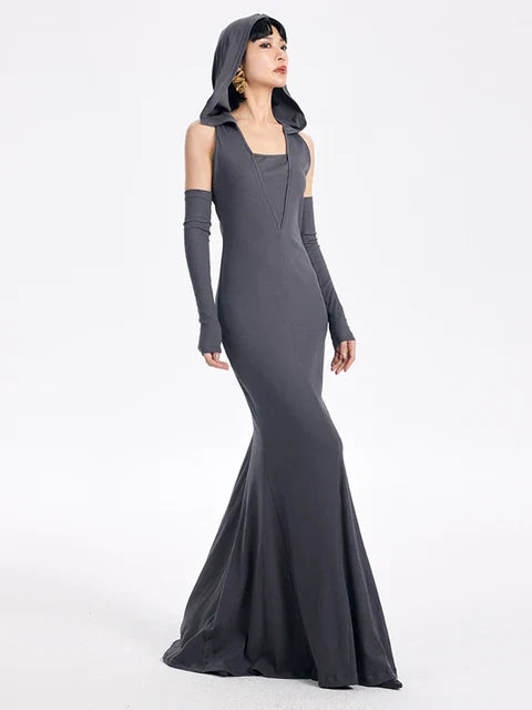 Witcheria Backless Hooded Dress