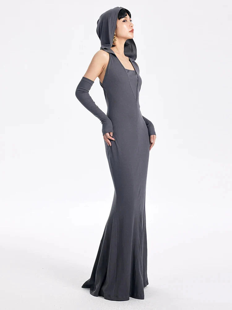 Witcheria Backless Hooded Dress