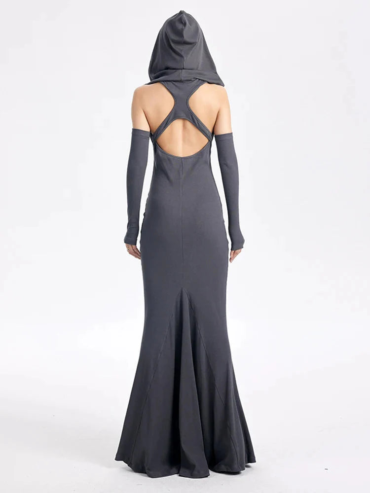 Witcheria Backless Hooded Dress