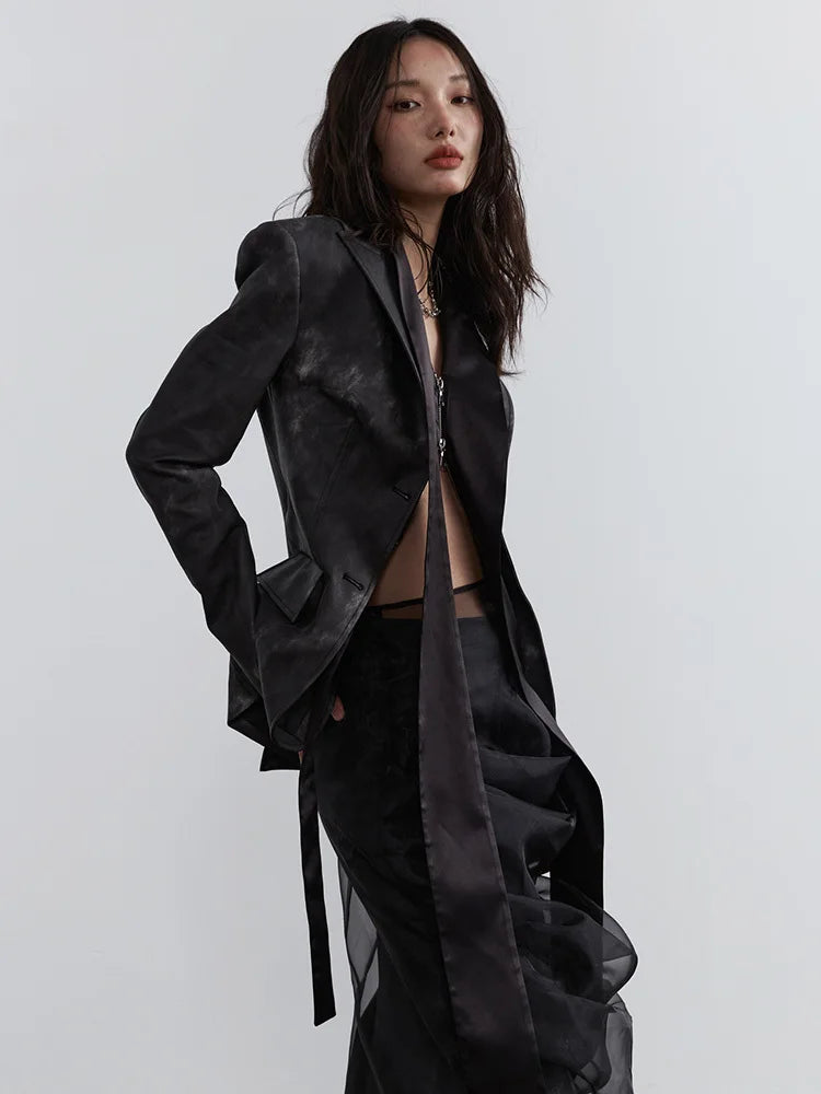 Sangee Vegan Leather Zipper Jacket