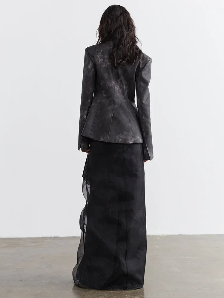 Sangee Vegan Leather Zipper Jacket