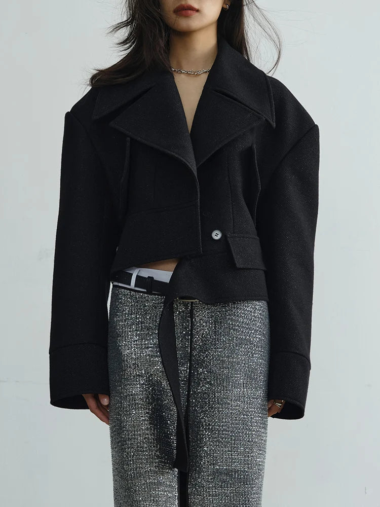 Sheenee Detachable Lace Neck Jacket