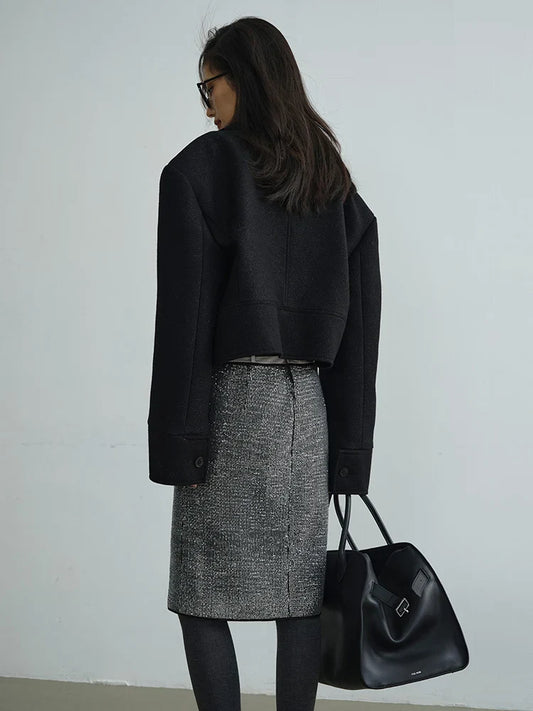 Sheenee Detachable Lace Neck Jacket