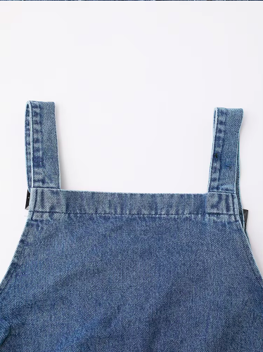 Rie High Waisted Pocket Denim Overalls