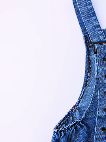 Rie High Waisted Pocket Denim Overalls