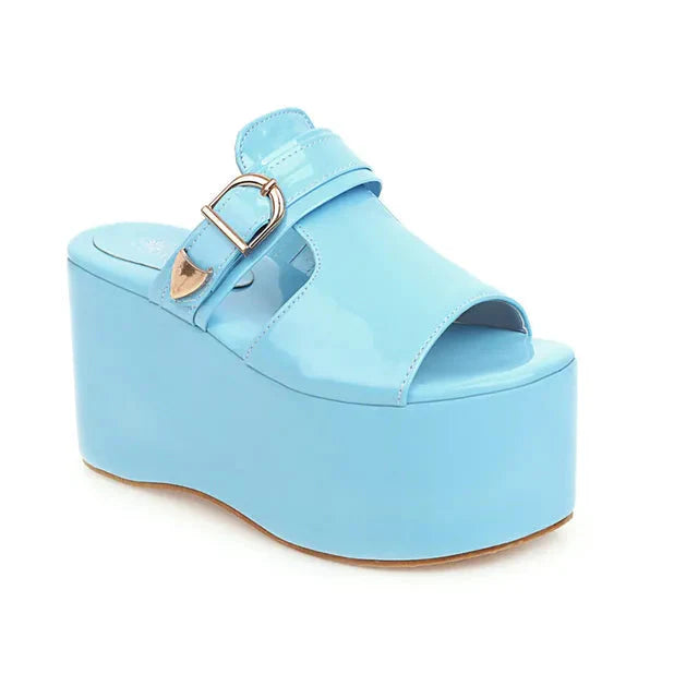 Asuandra Platform Slide - Blue