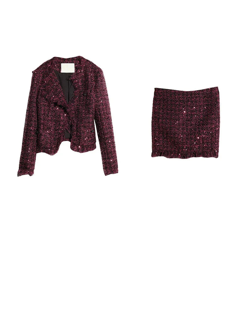 Pointsetta Sequin Skirt