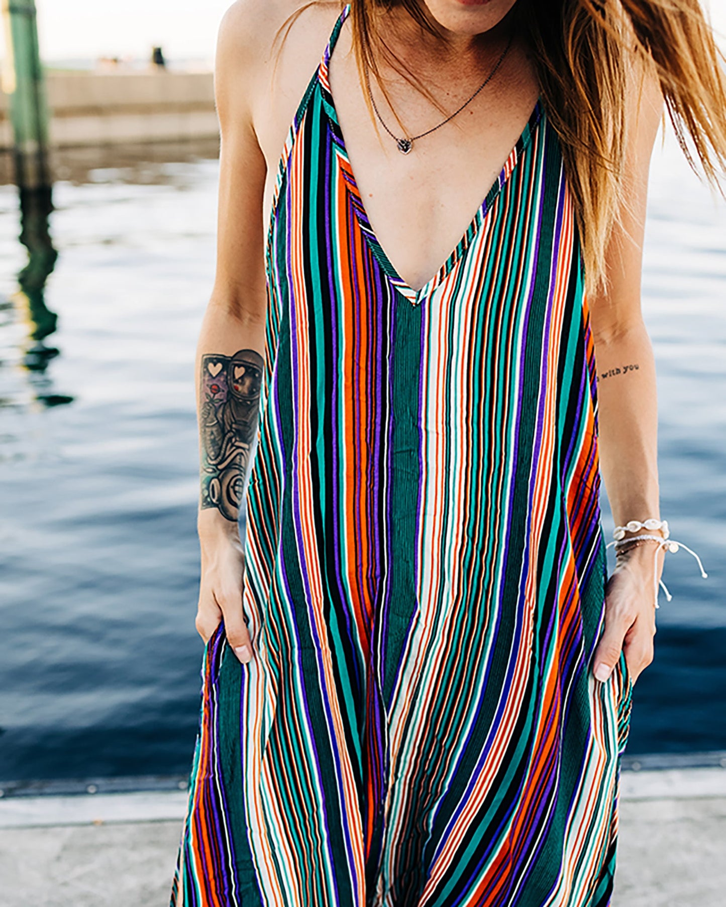 Stripe Harem Jumpsuit